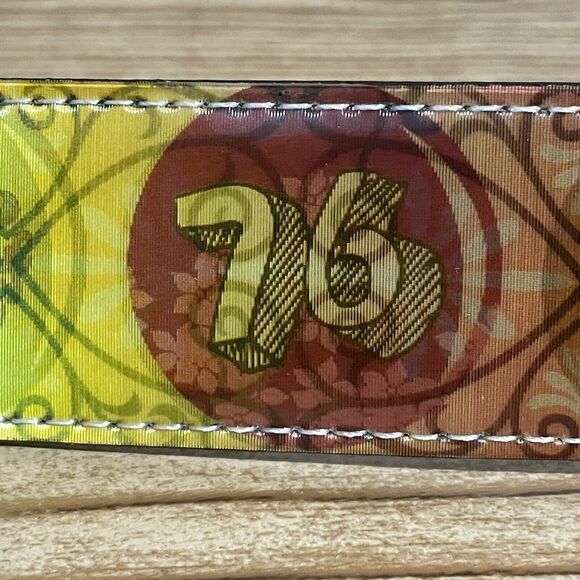 Holographic Belt Women Sz Large Peace Rock N Roll Eco Love Hippie Boho‎ Chic ‘76 - Picture 8 of 16